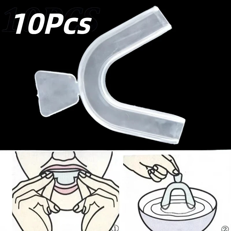 Teeth Whitening With Trays - 10개/세트 실리콘 마우스가드 치아 보호 마우스