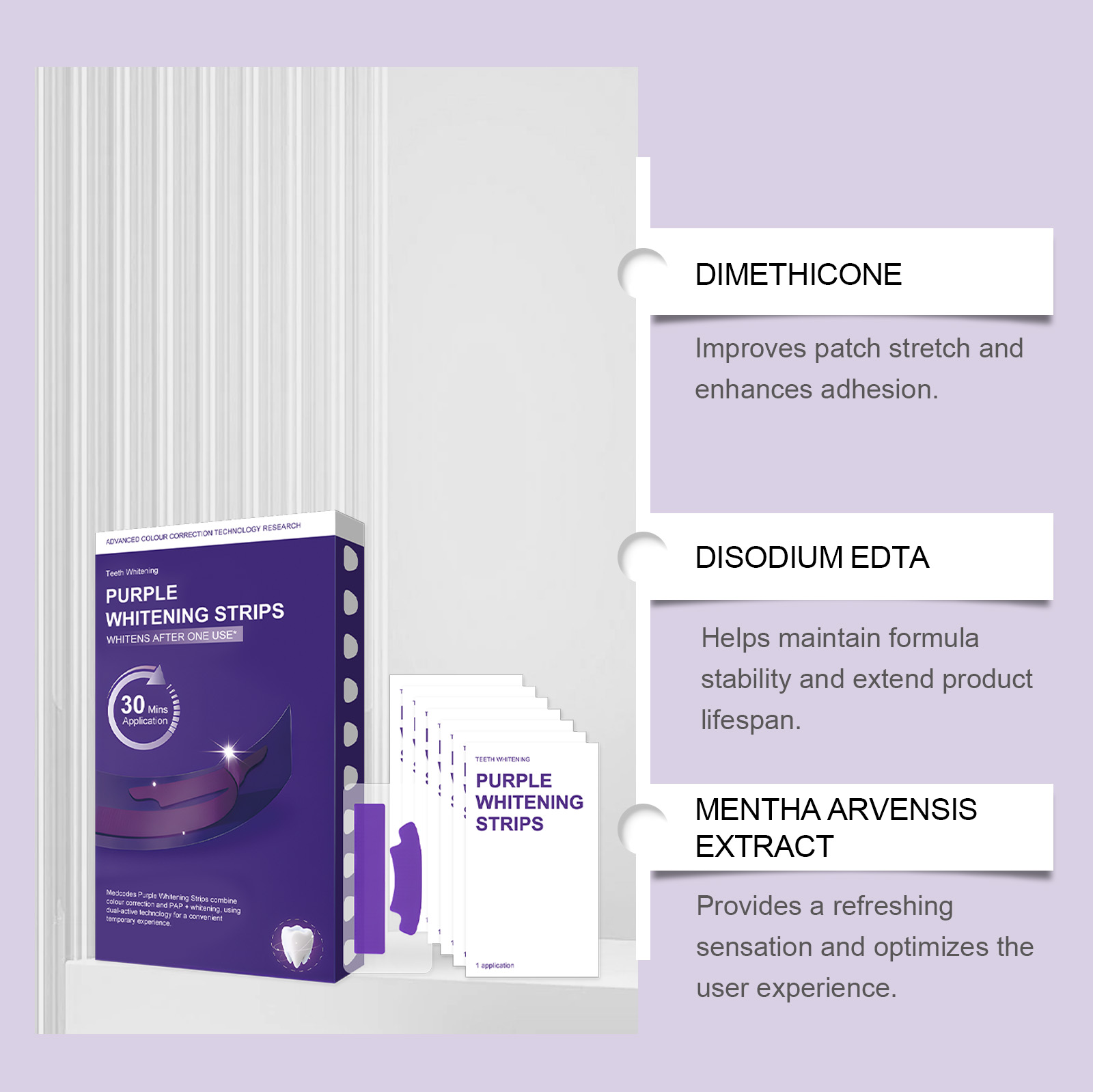 보라색 치아 미백 스트립 – 30분 빠른 얼룩 제거,  - Teeth Whitening Quick 리뷰 및 가격