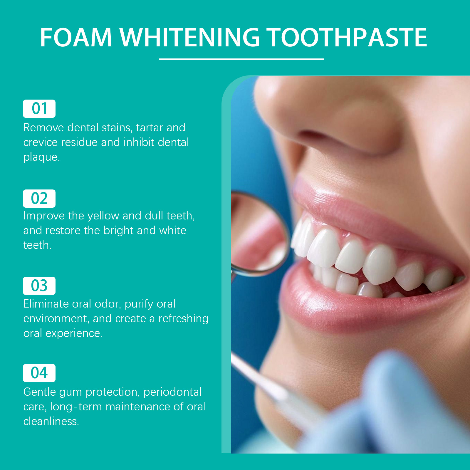 치아 미백 폼 치약, 치석 제거, 충치 예방, 잇몸 보 - Teeth Whitening Natural 리뷰 및 가격