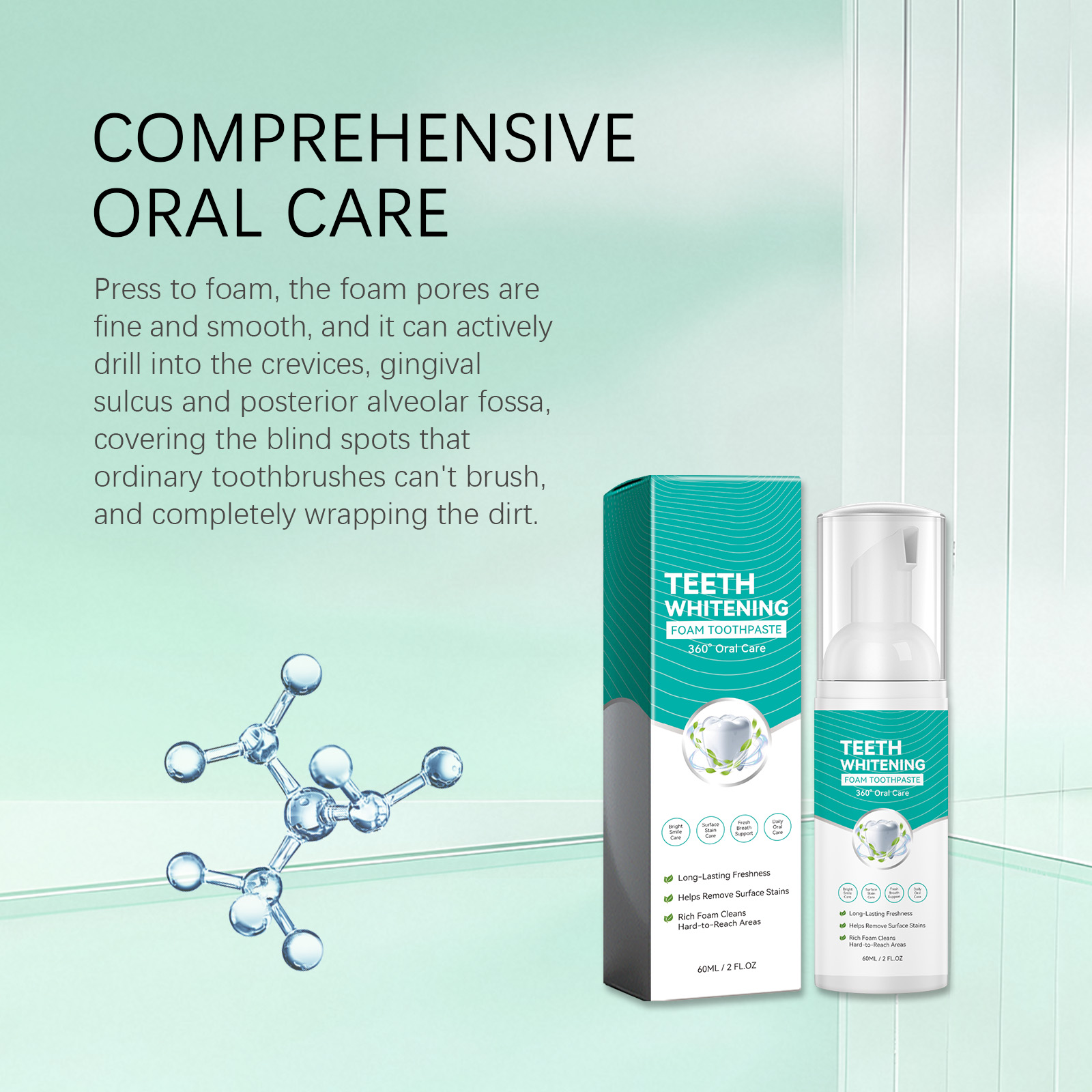 치아 미백 폼 치약, 치석 제거, 충치 예방, 잇몸 보 - Teeth Whitening Natural 리뷰 및 가격