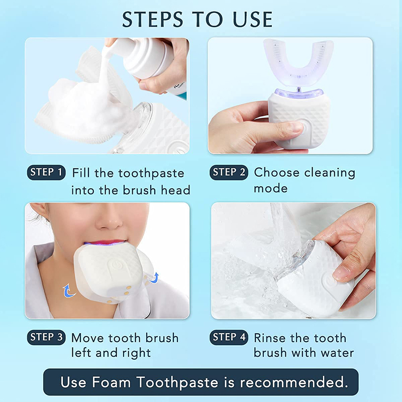 U자형 충전식 라이트 빠른 미백 치아 미백기 전문 치아 - Teeth Whitening Quick 리뷰 및 가격