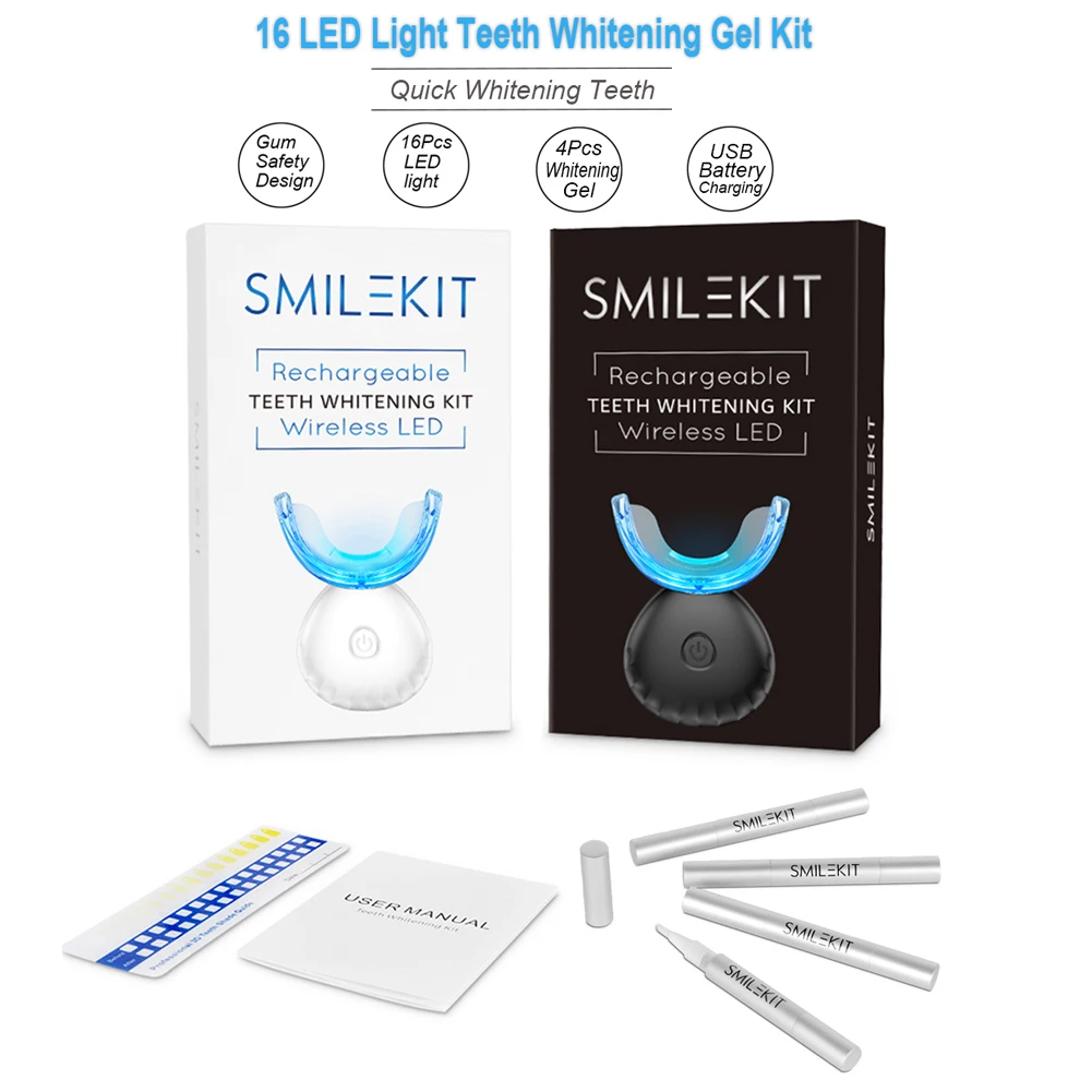 치과 치아 미백 키트 미니 16 LED 콜드 라이트 3 - Teeth Whitening Hydrogen Peroxide 리뷰 및 가격