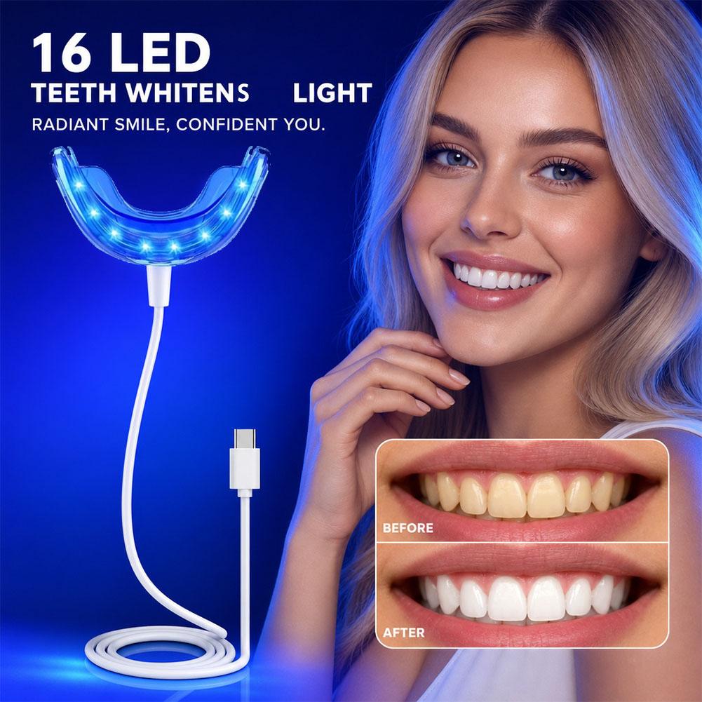 치아 미백 촉진기 스마트 LED 블루 라이트 휴대용 U - Teeth Whitening With Trays 리뷰 및 가격