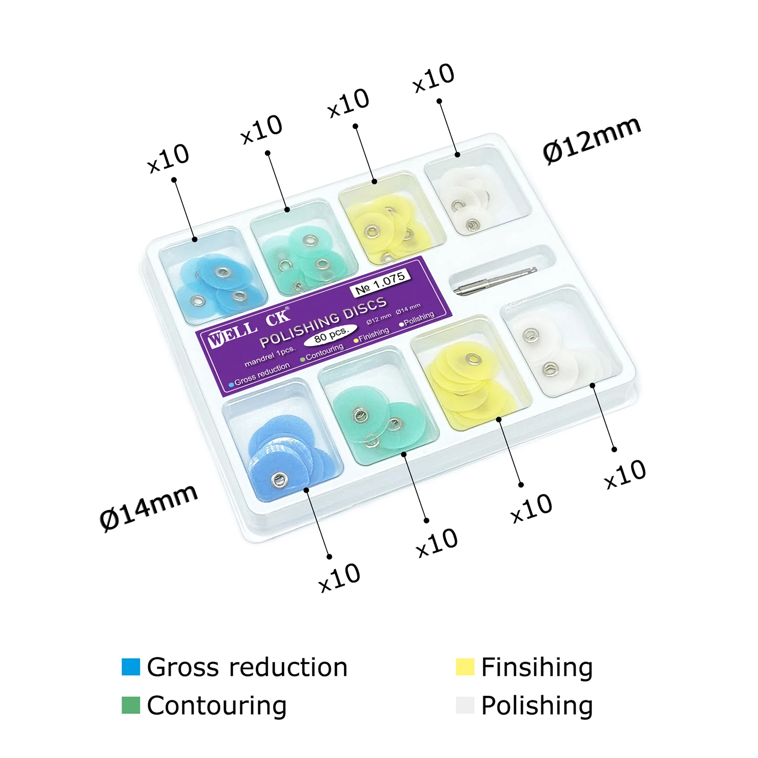 WELLCK 치과 연마 디스크 총 감소 윤곽 맨드릴 소 - Whitening Teeth Dentist 리뷰 및 가격