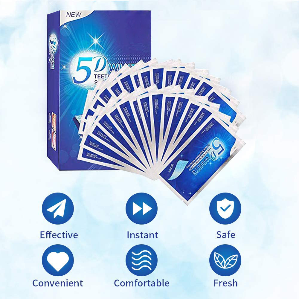 5D 화이트 치아 미백 스트립 미백 젤 화이트 스트립  - Teeth Whitening Hydrogen Peroxide 리뷰 및 가격