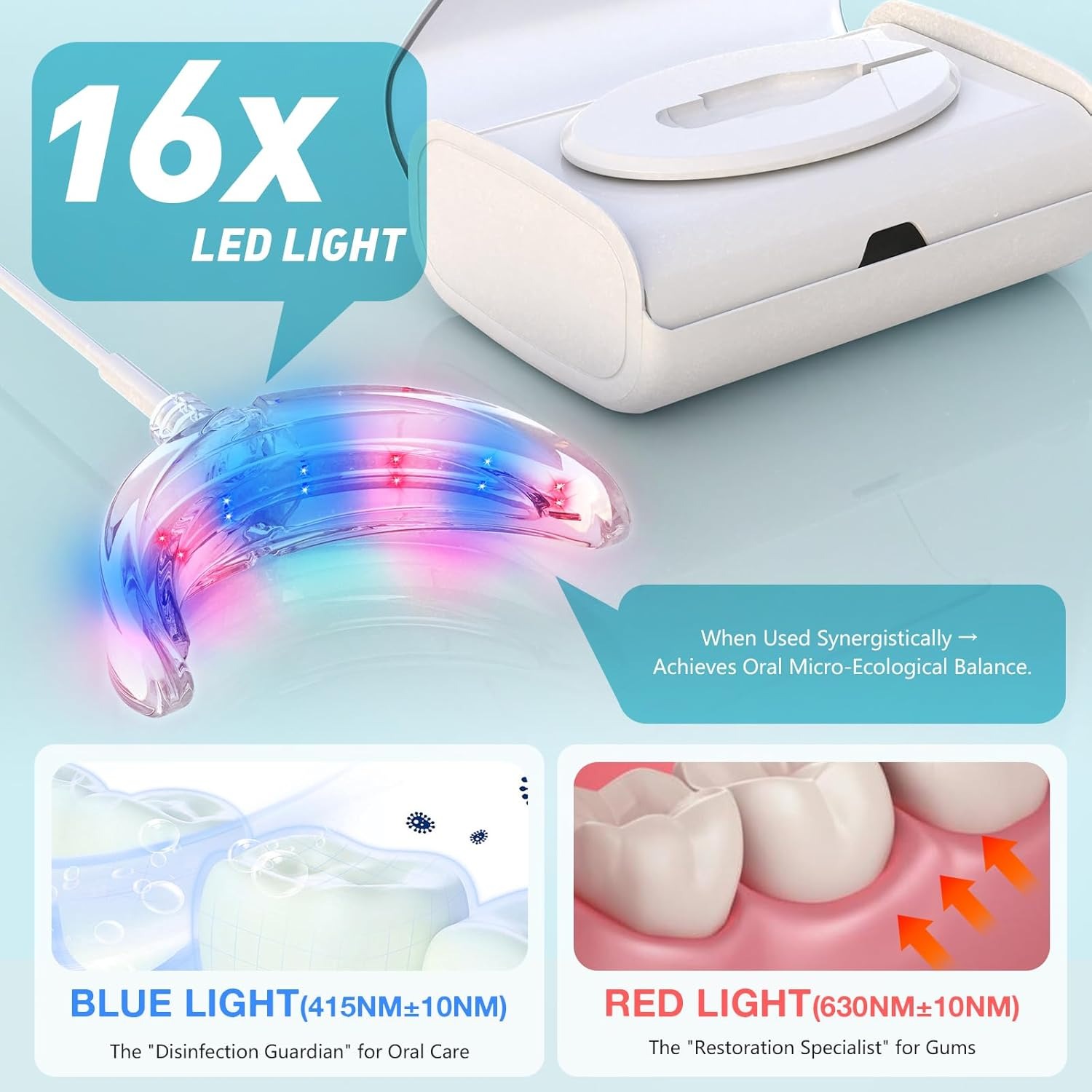 치아 미백 가속기 램프 블루&레드 라이트 LED 구강  - Teeth Whitening With Trays 리뷰 및 가격