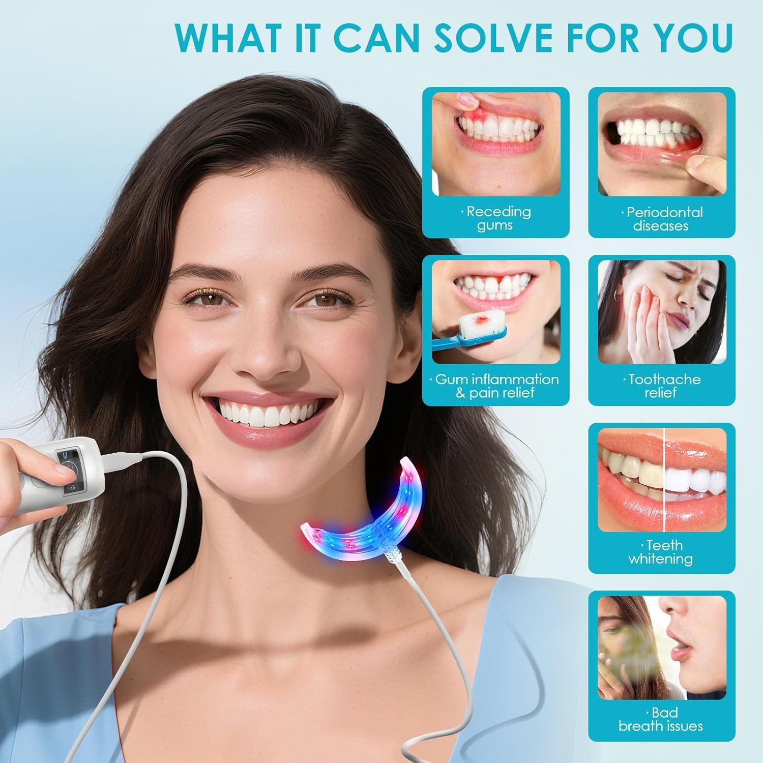 치아 미백 가속기 램프 블루&레드 라이트 LED 구강  - Teeth Whitening With Trays 리뷰 및 가격