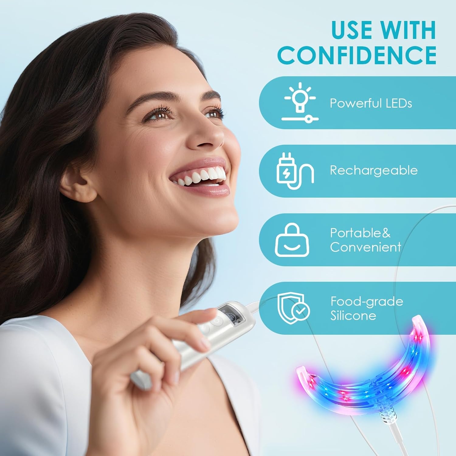 치아 미백 가속기 램프 블루&레드 라이트 LED 구강  - Teeth Whitening With Trays 리뷰 및 가격