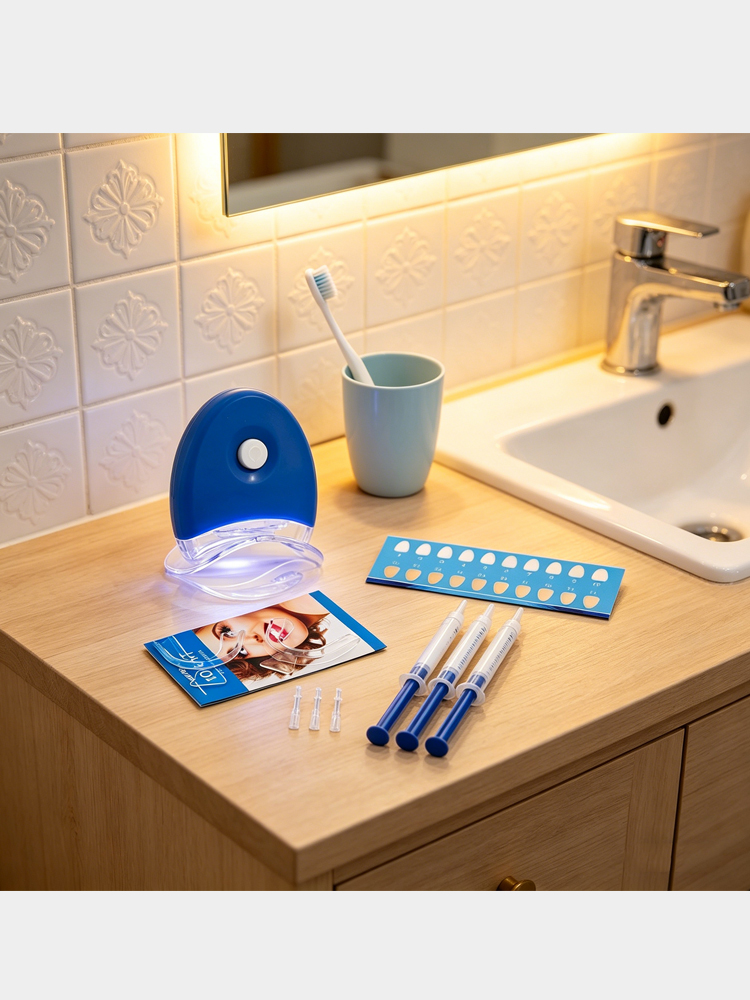 글로리스마일 치아 키트 - LED 라이트, 3ml 젤  - Teeth Whitening Gel Syringes 리뷰 및 가격