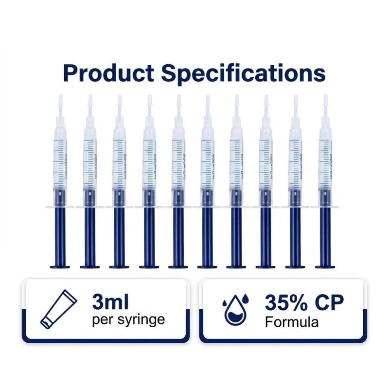 휴대용 치아 미백 키트, 단일 LED 미백 촉진기, 3 - Teeth Whitening Gel Syringes 리뷰 및 가격
